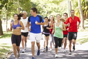 Running Course à pieds en groupe